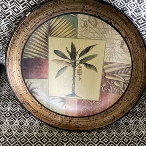 Palm tree decorated plate